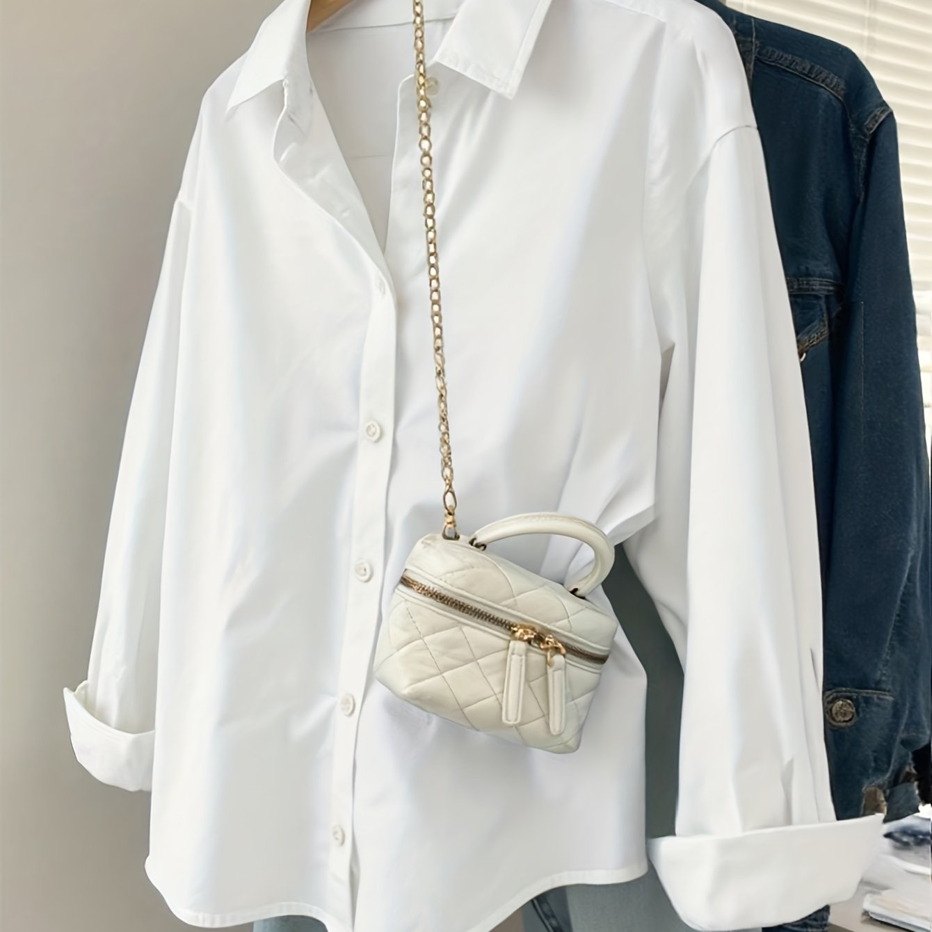 TEMU Plus Size, Women's Plus Size Casual Commuter Solid Color Long Sleeve Shirt, Autumn Women's Clothing Fabric