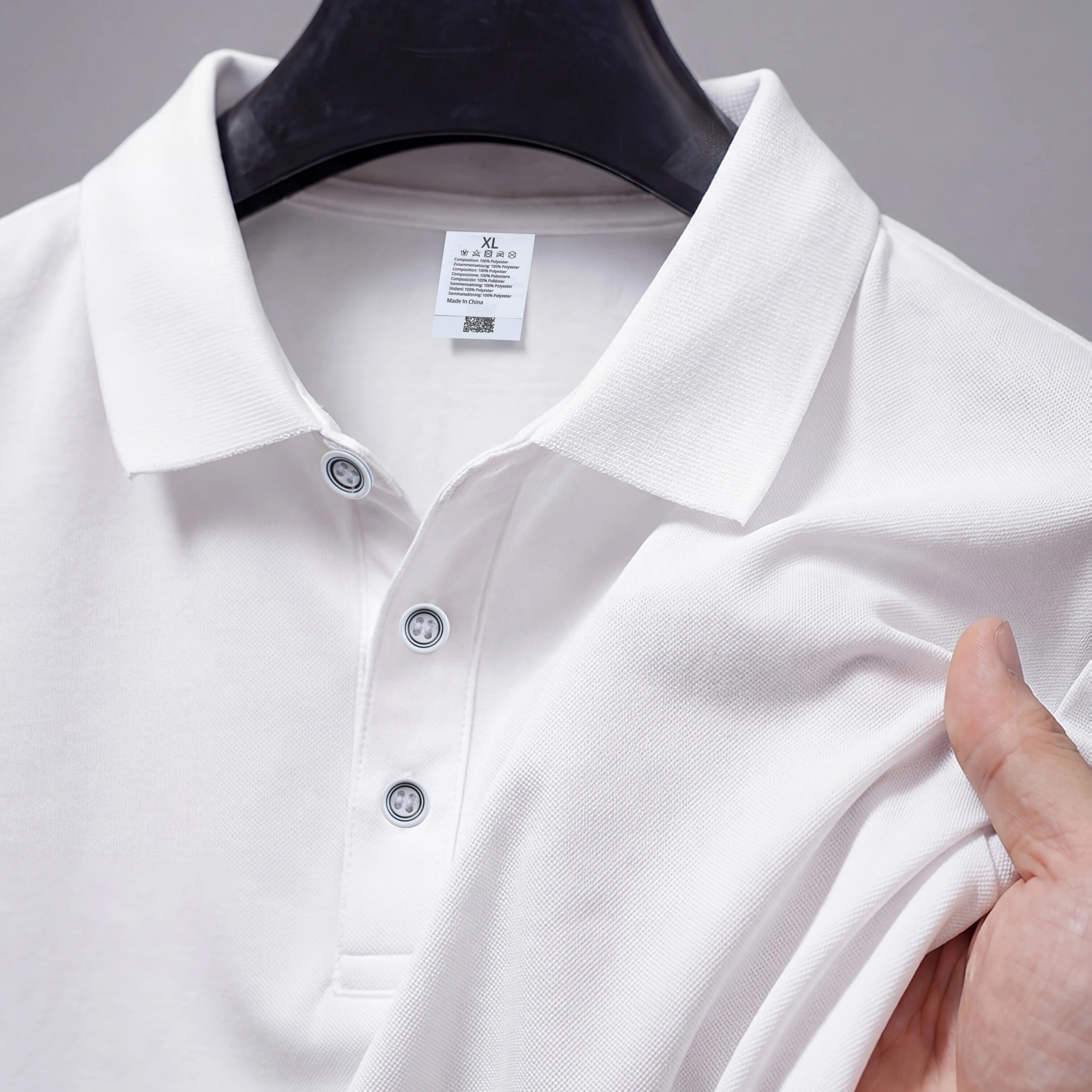 TEMU Classic Solid Color Shirt, New Summer Style, Comfortable Fabric, Daily , (box Not Included) Wrinkle-resistant