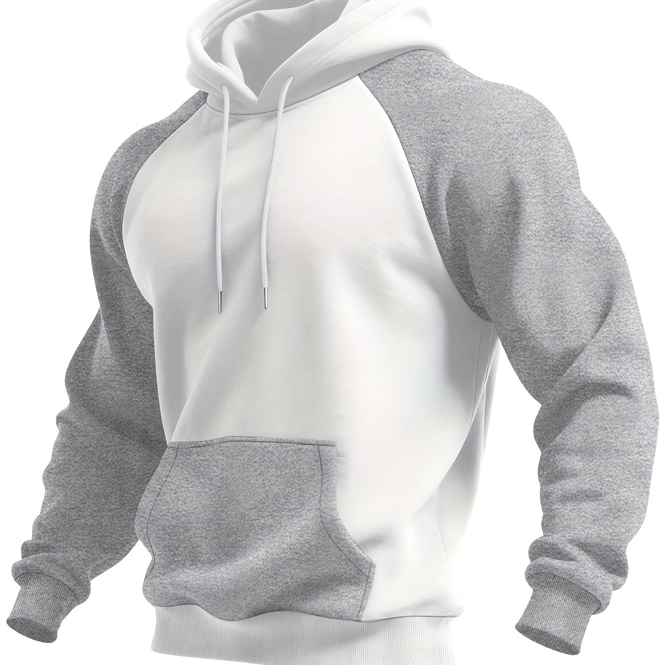 E-shop Herren Winter-Pullover mit – Dicker, warmer Sweatshirt, lässiger Langarm-Hoodie für kaltes Wetter, maschinenwaschbare Oberbekleidung (Uni-Farbe)