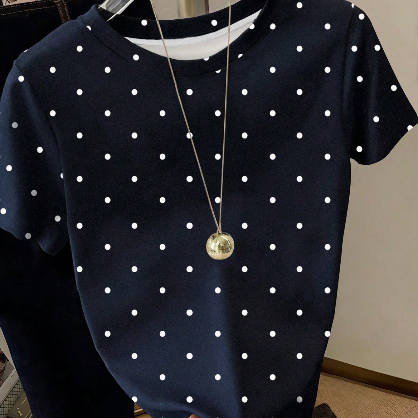 TEMU European And Women's Clothing Simple Printed Short Sleeve
