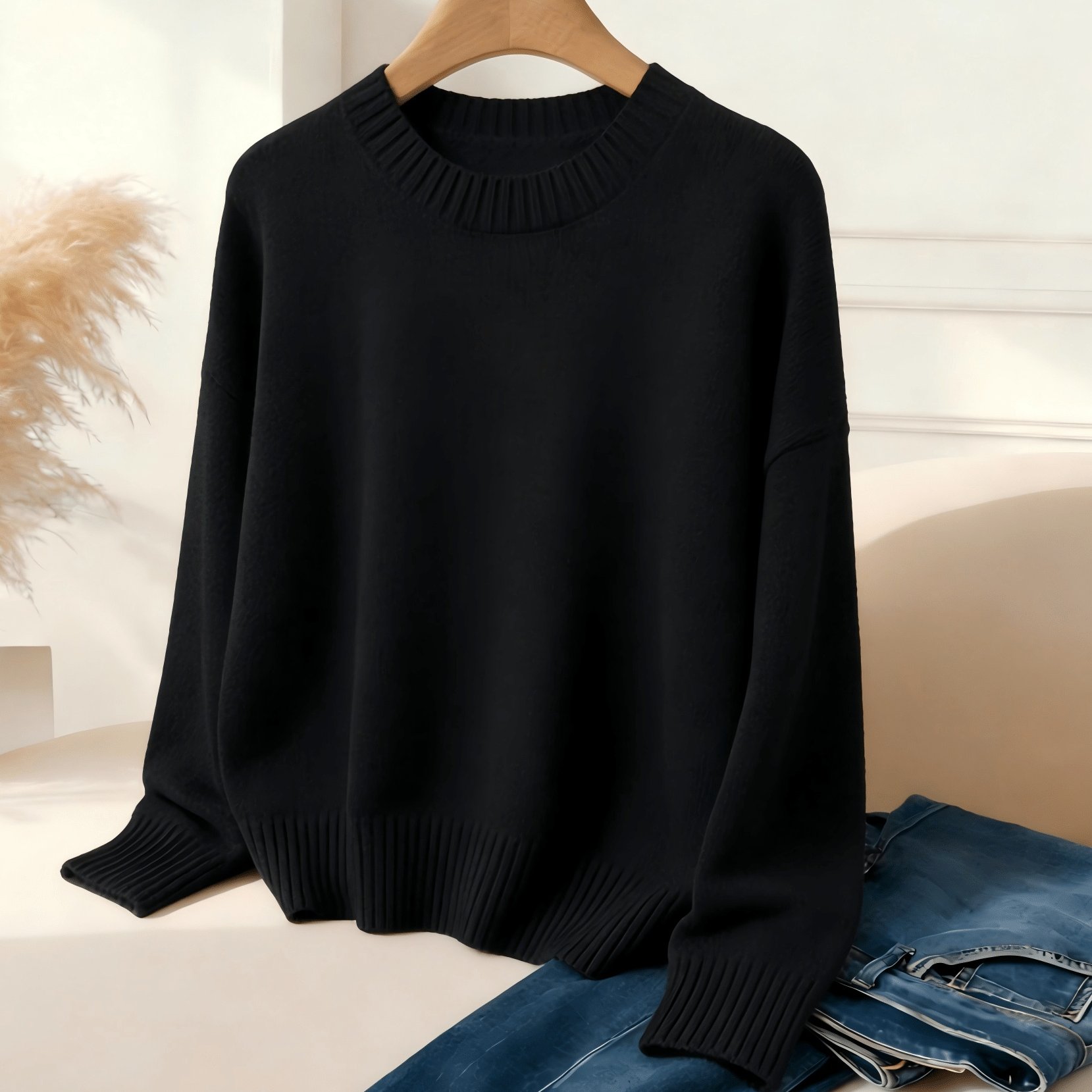 TEMU Soft Oversized Sweater Women's Y2k Fall Fashion Top, Cozy Baggy Casual Pullover