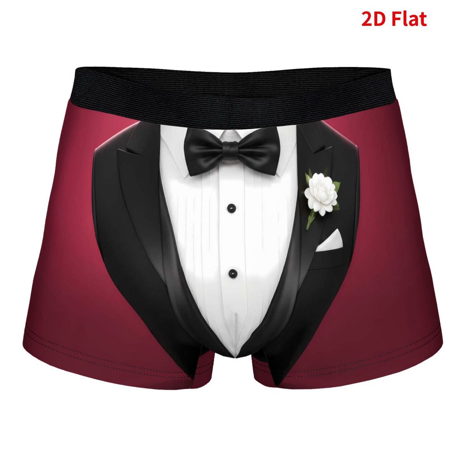 TEMU 2d Print Design Tuxedo Formal Wear Underwear, Cute Design, Breathable And Soft, Suitable For Daily Wear, As A Gift