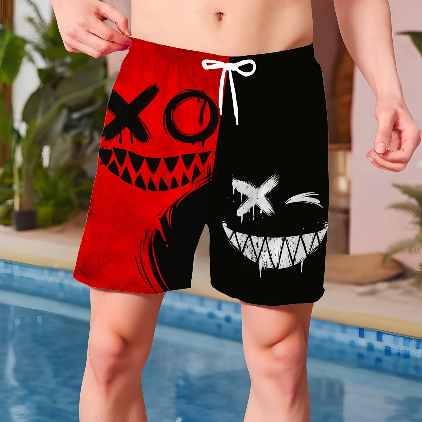 Image of Comfortable And Creative Patterned Shorts For Boys, Perfect For Summer Outdoorleisure And Guick-drying, For Beach Vacations During The Summer., Perfect For Outdoor