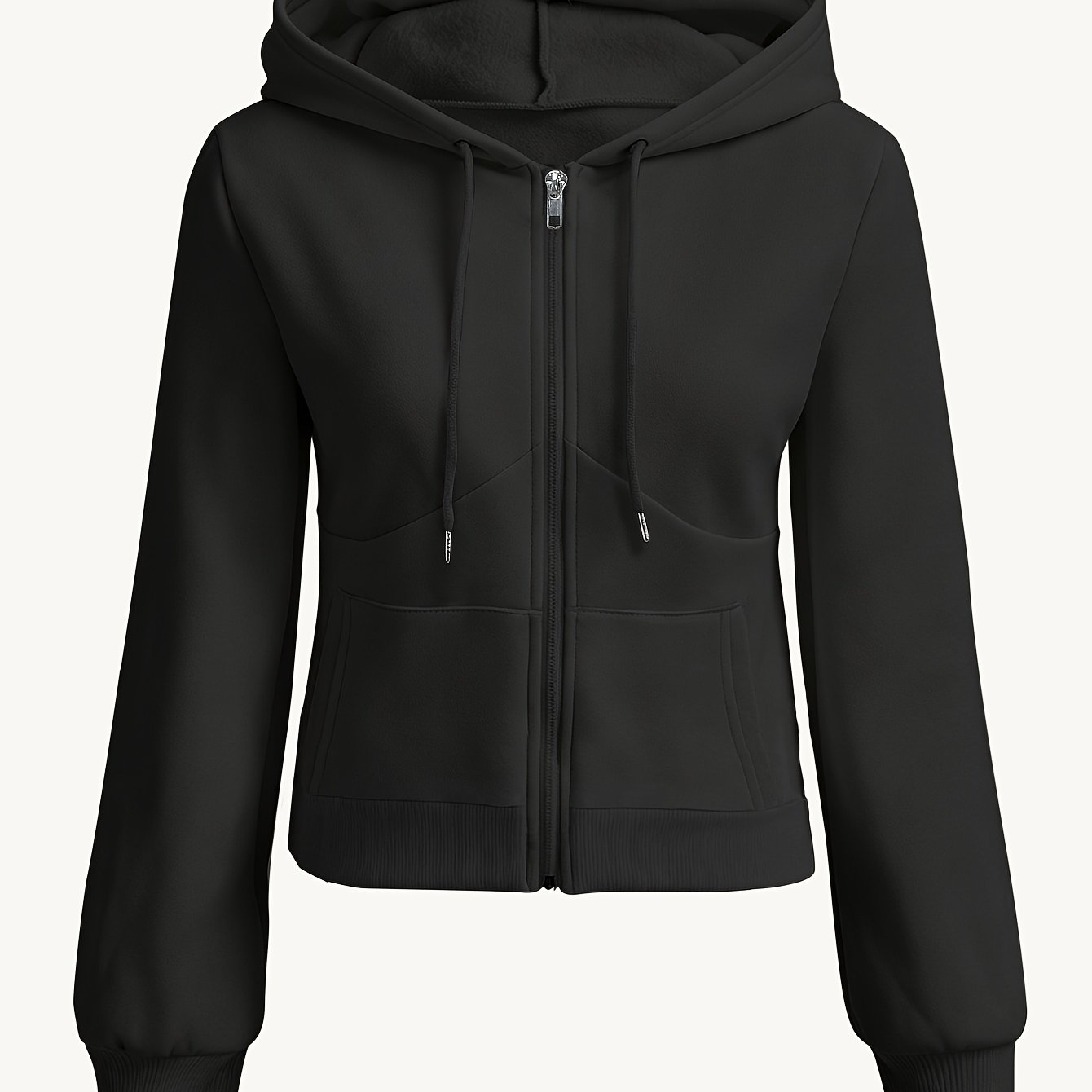 TEMU Hooded Zipper Sweatshirt Women's Versatile Sweatshirt Jacket Top