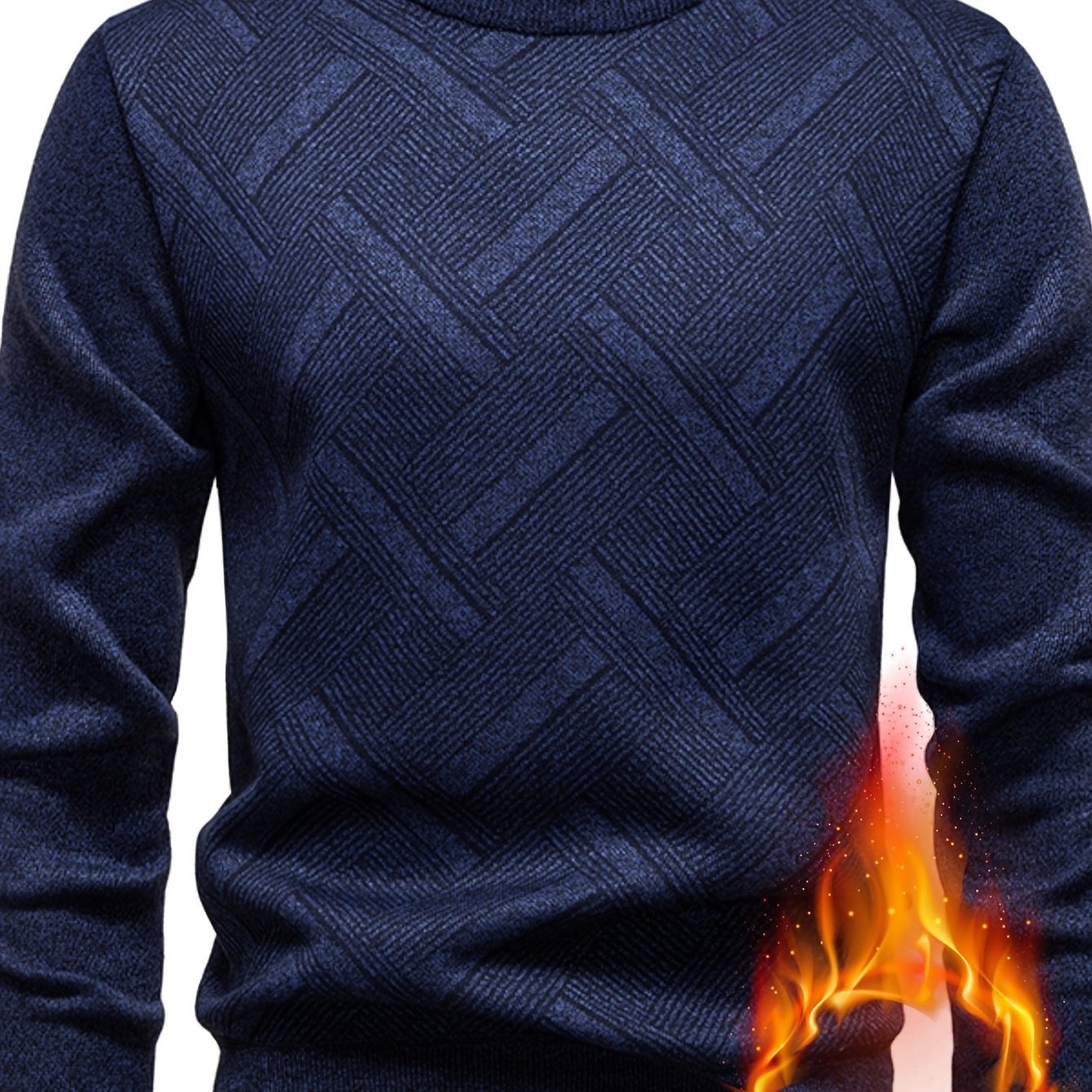 TEMU Minimalist Urban Crewneck Sweater For Portable Daily Commuting