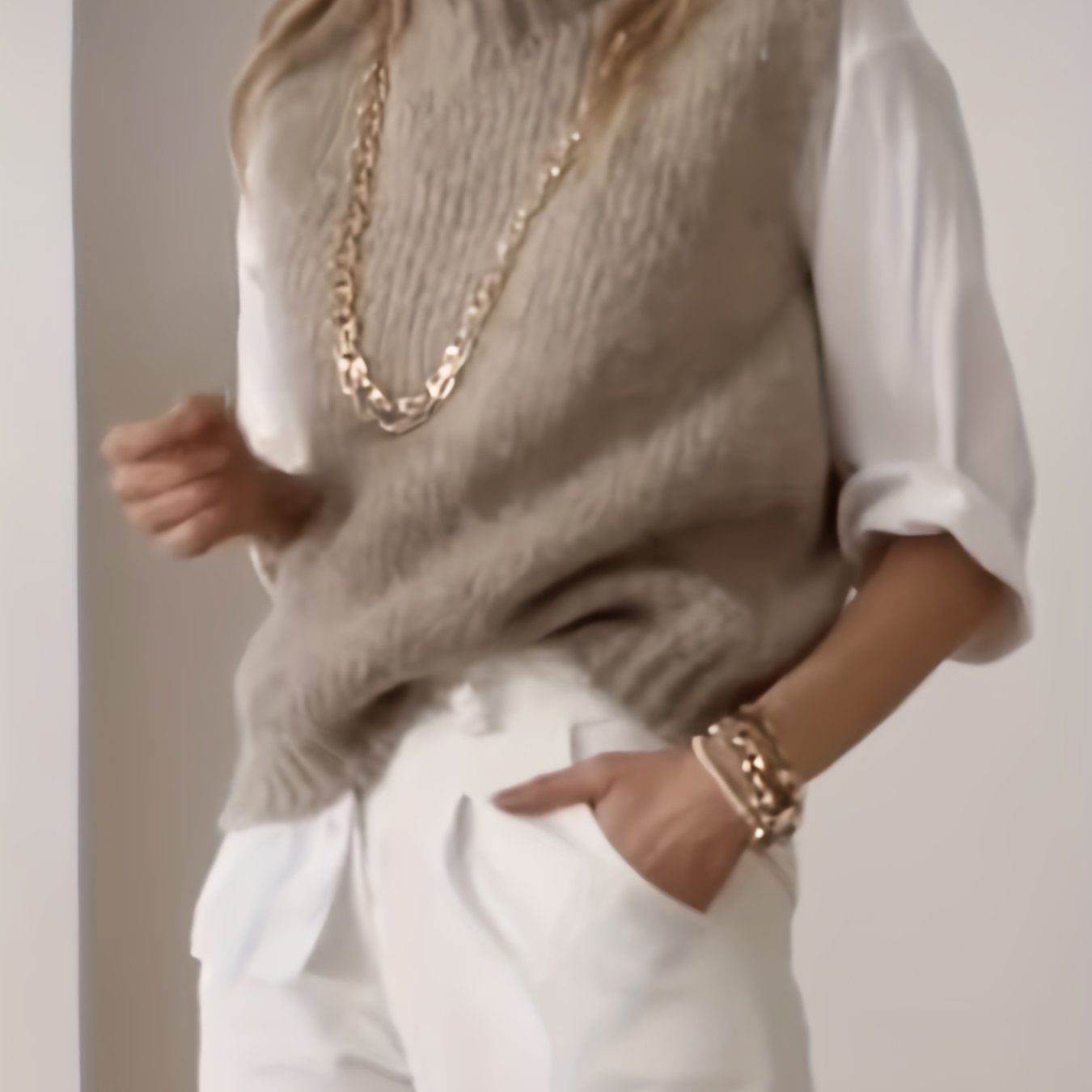E-shop Damen Frühlings- und Herbstmode, lässig, temperamentvoll, vielseitig, einfach, einfarbig, Stehkragen, schmal, kurz, strukturiert, hochwertig,
