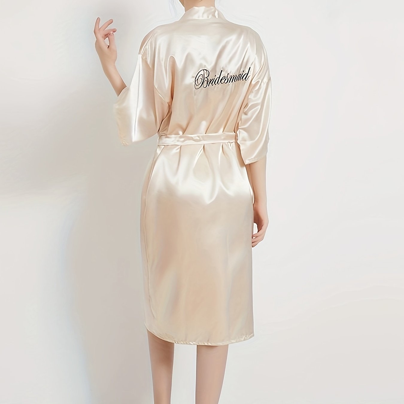 TEMU Bata de novia para mujer, bata de dormir, maquillaje de boda, kimono de boda para de novias, jersey de , albornoz, bata de
