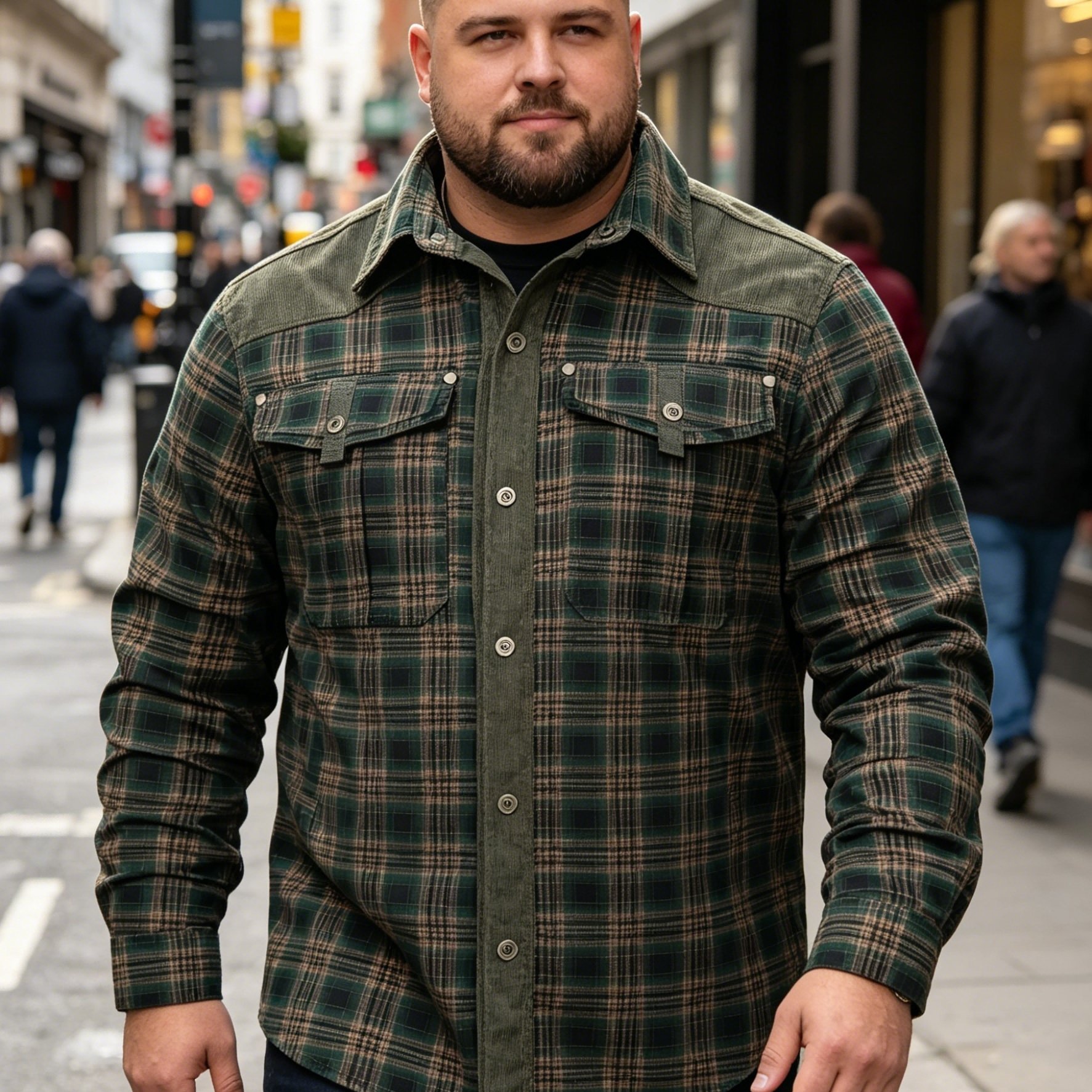 Image of Men's Plus Size Casual Jacket (us Sizing), Plus Size