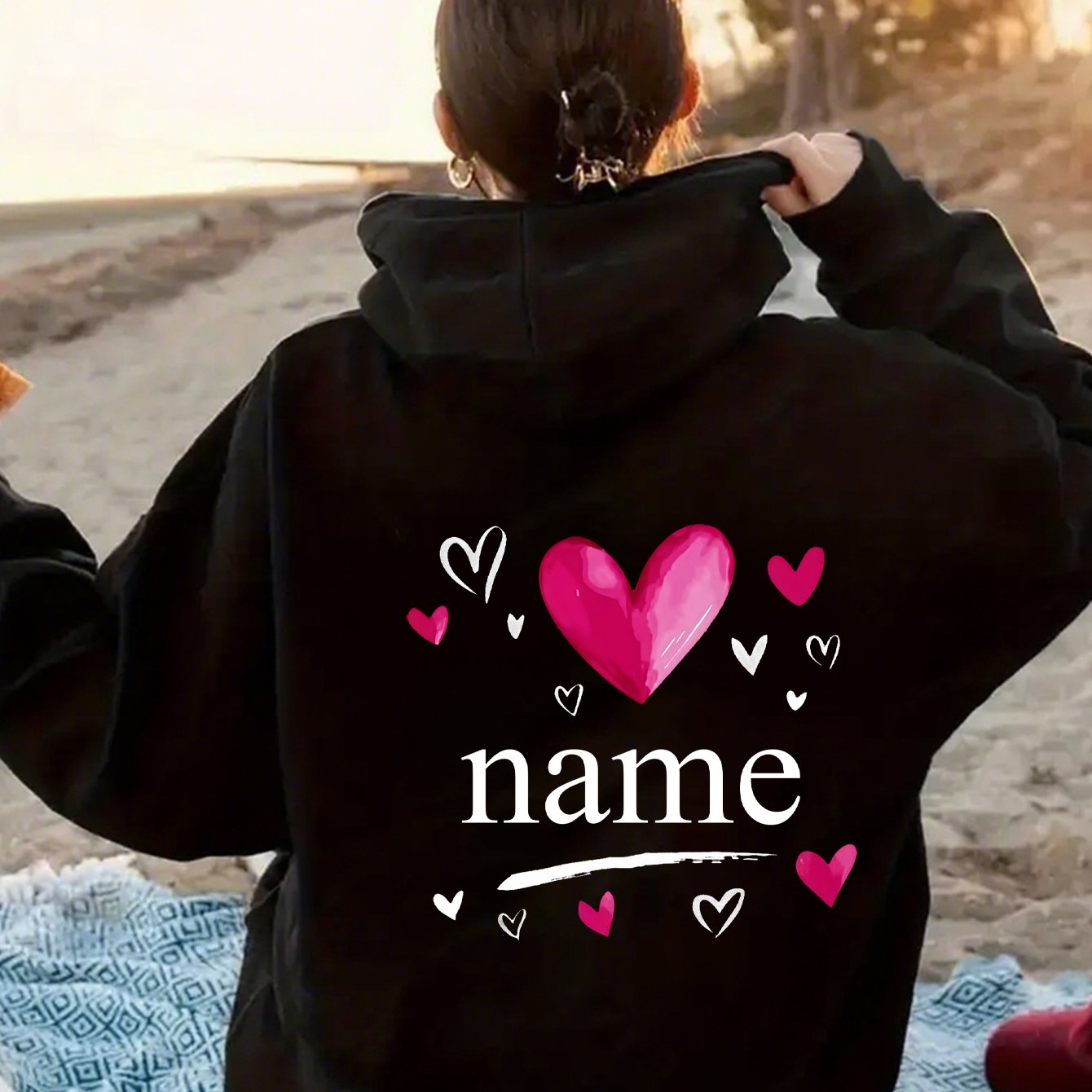 TEMU Personalized Name Autumn Jacket & Suitable For Women & Ladies & Mothers & Casual Zip-up Hoodie, Fashionable Sporty Style Sports Jacket,