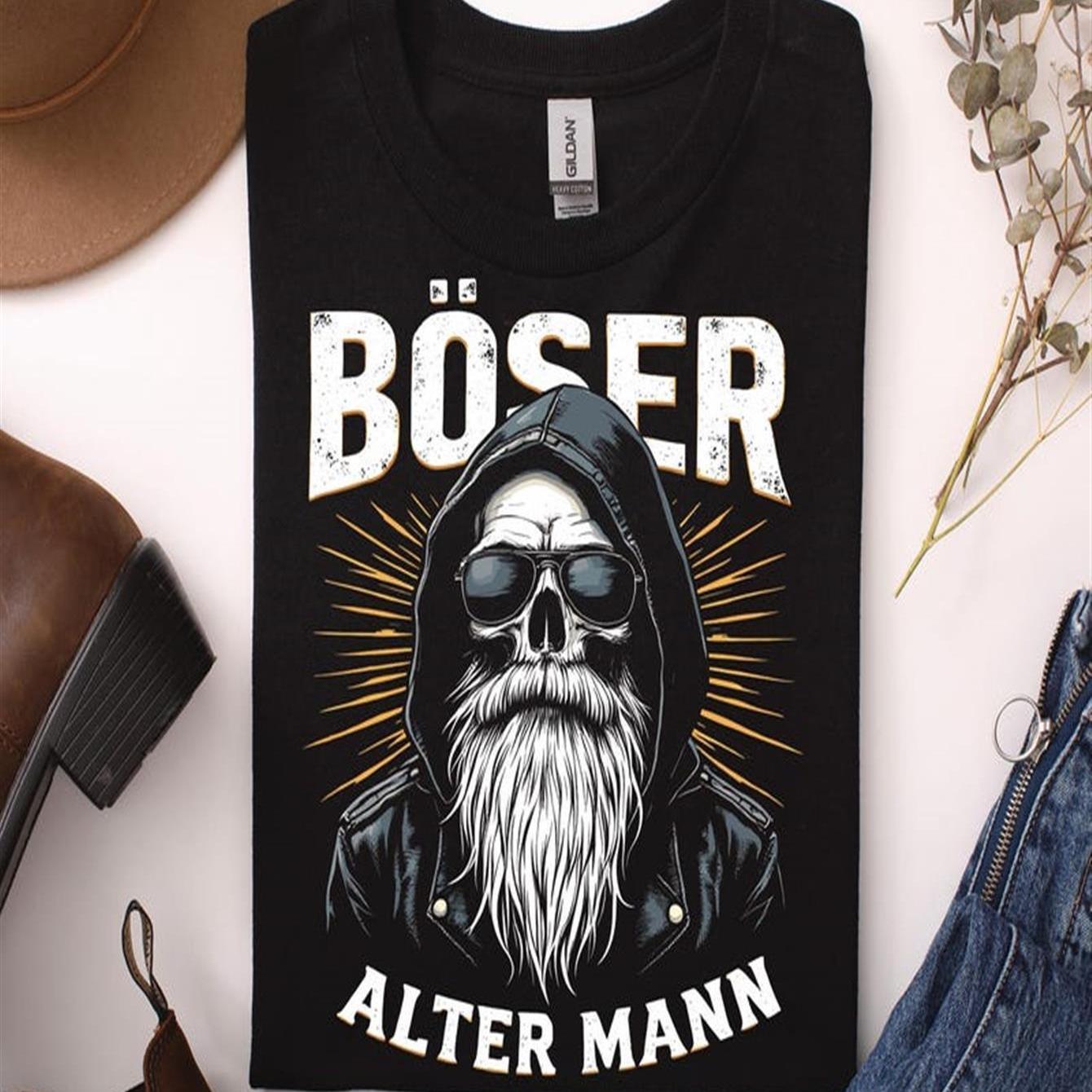 TEMU Bad Old Man, Saying T-shirt Fun Shirt Funny Gifts Biker Motorcycle Gift S - 5xl - Premium Shirt