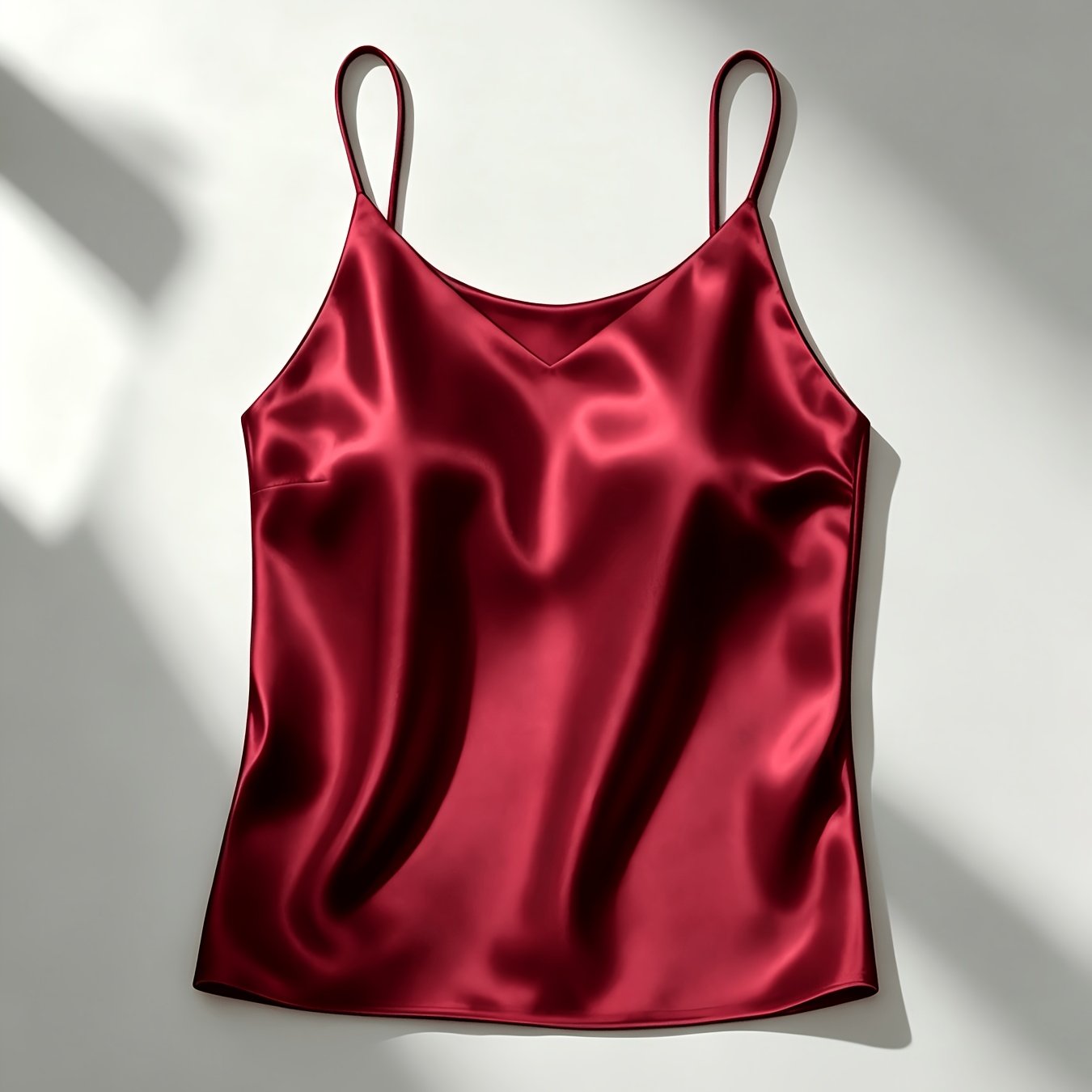 TEMU 1pc Elegant Solid Color Satin Lingerie Top For Women - Sexy Thin Strap Design, Full Coverage, Smooth Glossy Surface, Suitable For Summer Wear,