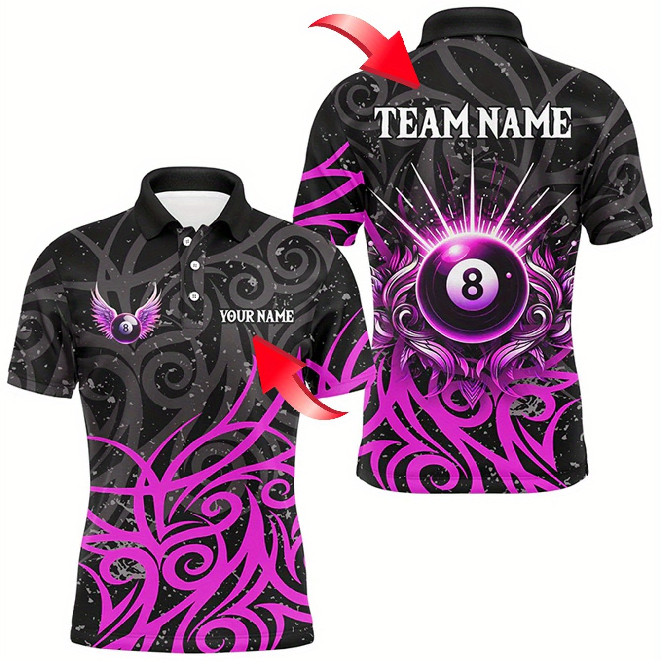 TEMU Customizable Shirt - Breathable Quick-dry Knit Fabric, Personalized Team Name/name On Sides For Casual Wear, Sports, Beach & Parties - Unisex