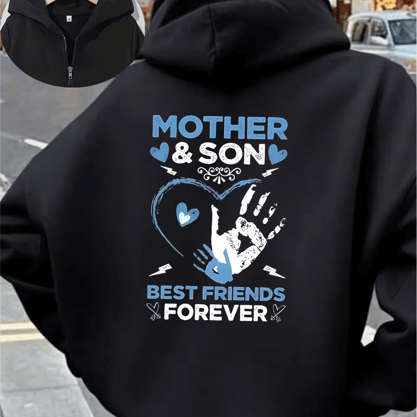 TEMU Minimalist And Son Women's Zipper Hoodie Personalized Top Casual Everyday Wear