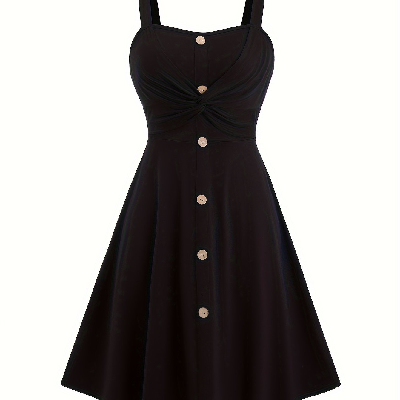 Development Front And Middle Twist Knot Decorative Shoulder Strap Dress