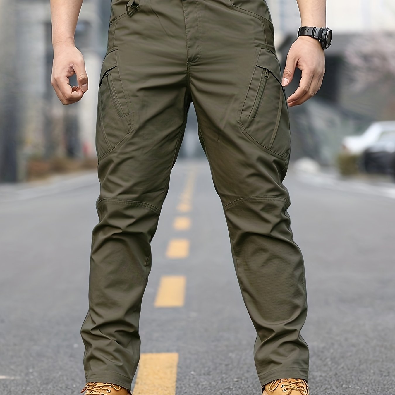 Men's Lightweight Tactical Cargo Pants with Multiple Pockets