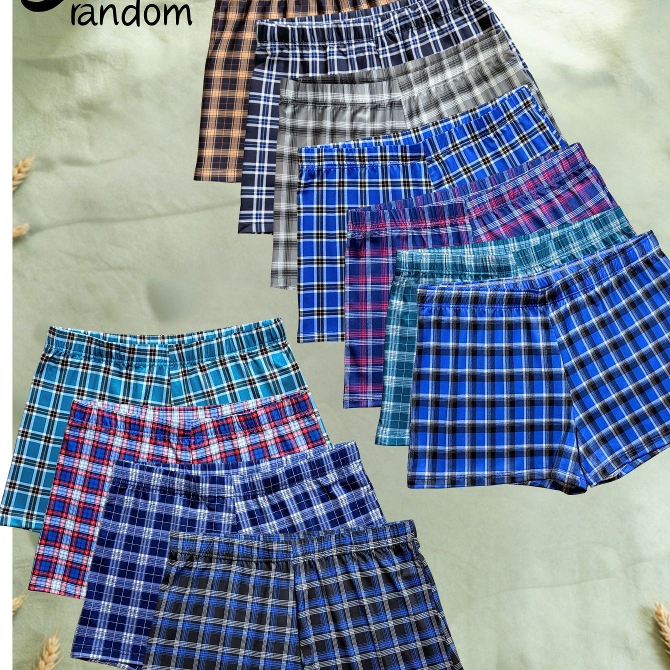 TEMU Random 5pcs Men's Pattern Lounge Shorts Breathable Fabric Men Underwear Fashionable And Simple Men's Boxer