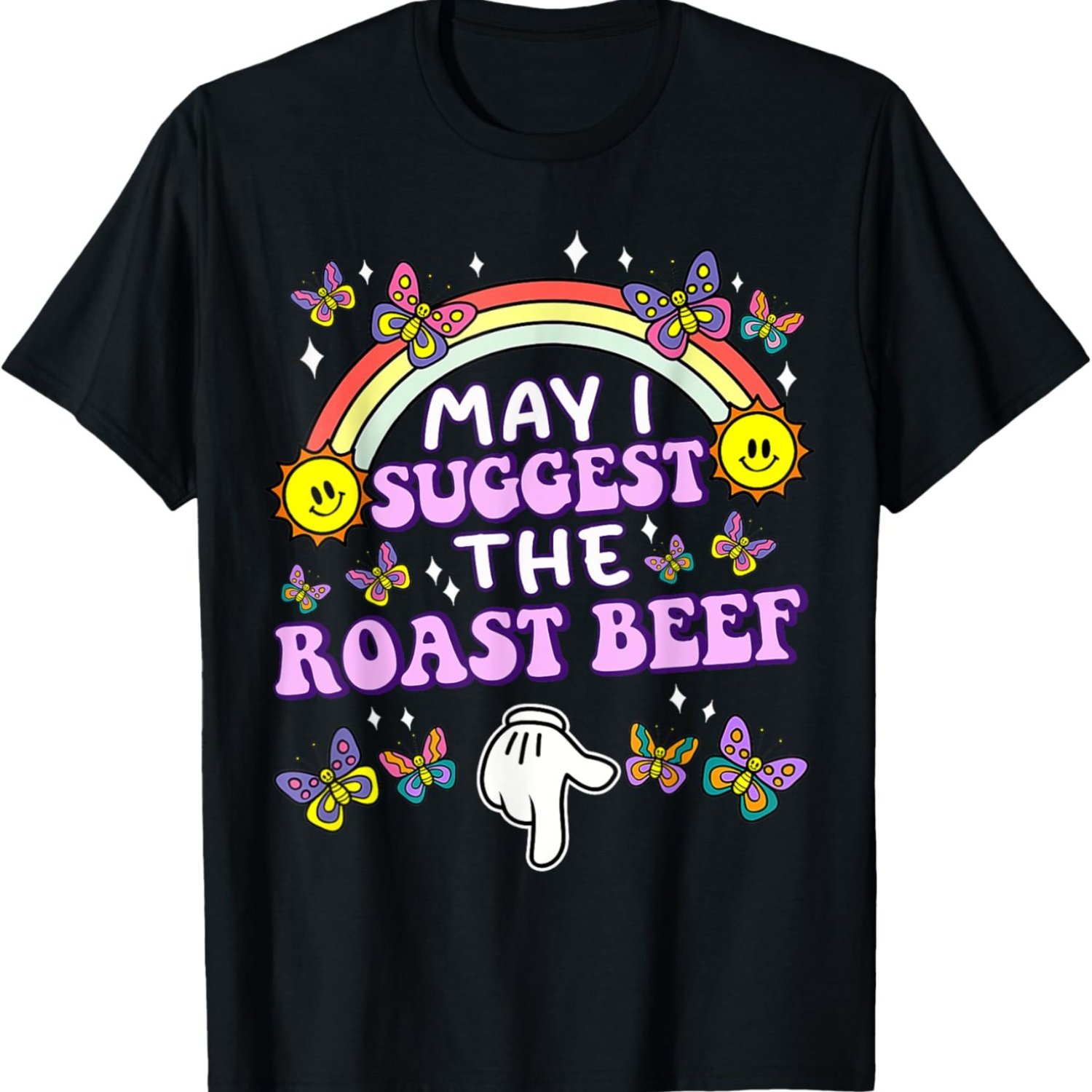 TEMU Funny " Beef" Women's T-shirt - Black Crewneck Tee With Cartoon Design, Breathable & Lightweight Short Sleeve, Sizes S-xxl