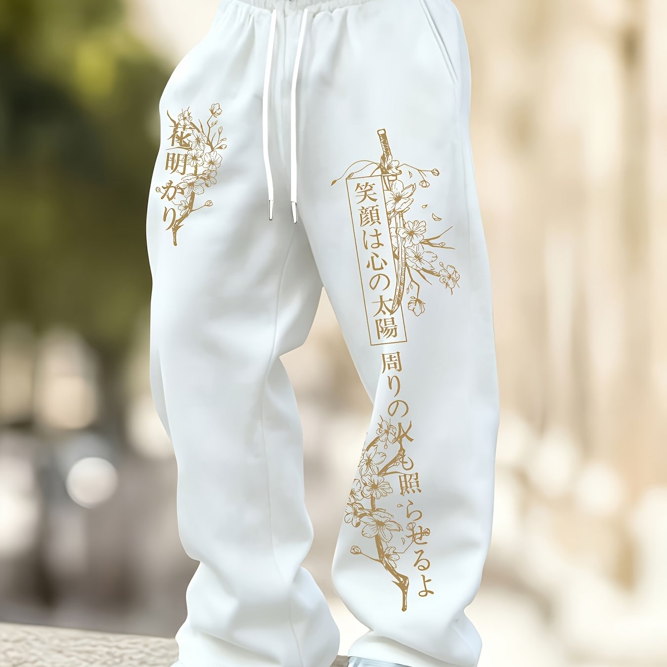 TEMU Pantalon de sport décontracté polyvalent pour homme à imprimé à , coupe avec cordon de serrage, pour et , pour les loisirs air et à