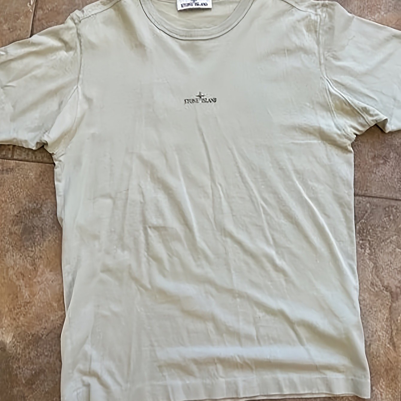 Plus Size Shirt Medium Light Green Short Sleeve Graphic Men T Shirt Crew Neck, , Stretch Fabric, Regular Fit, Print Pattern, Plus Size