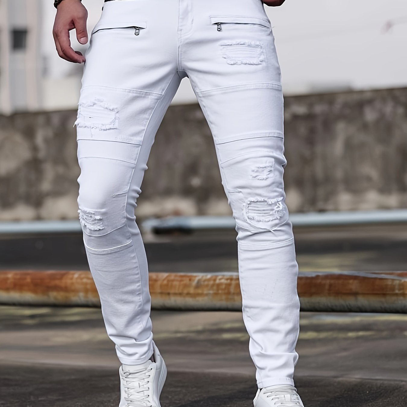 Spring And Autumn Fashion Hong Style Classic Commuter Pants Casual Daily Slim Fit Jeans Men