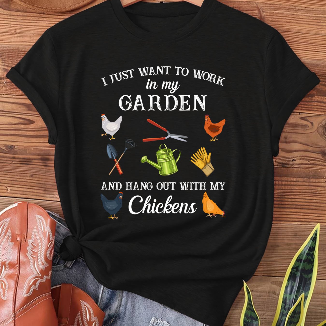 TEMU T-shirt imprimé « Je travaille dans , je traîne avec mes poules », haut décontracté à manches courtes et col ras du cou pour l'été et , vêtement