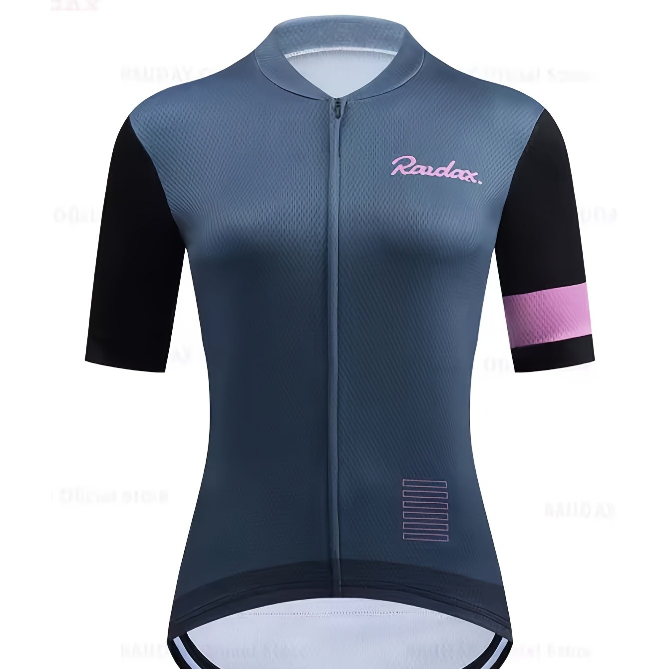 Image of Women's Short-sleeve Cycling Sport Shirt With Collar And Full Zipper, Breathable, Quick-drying, Lightweight Cycling Top