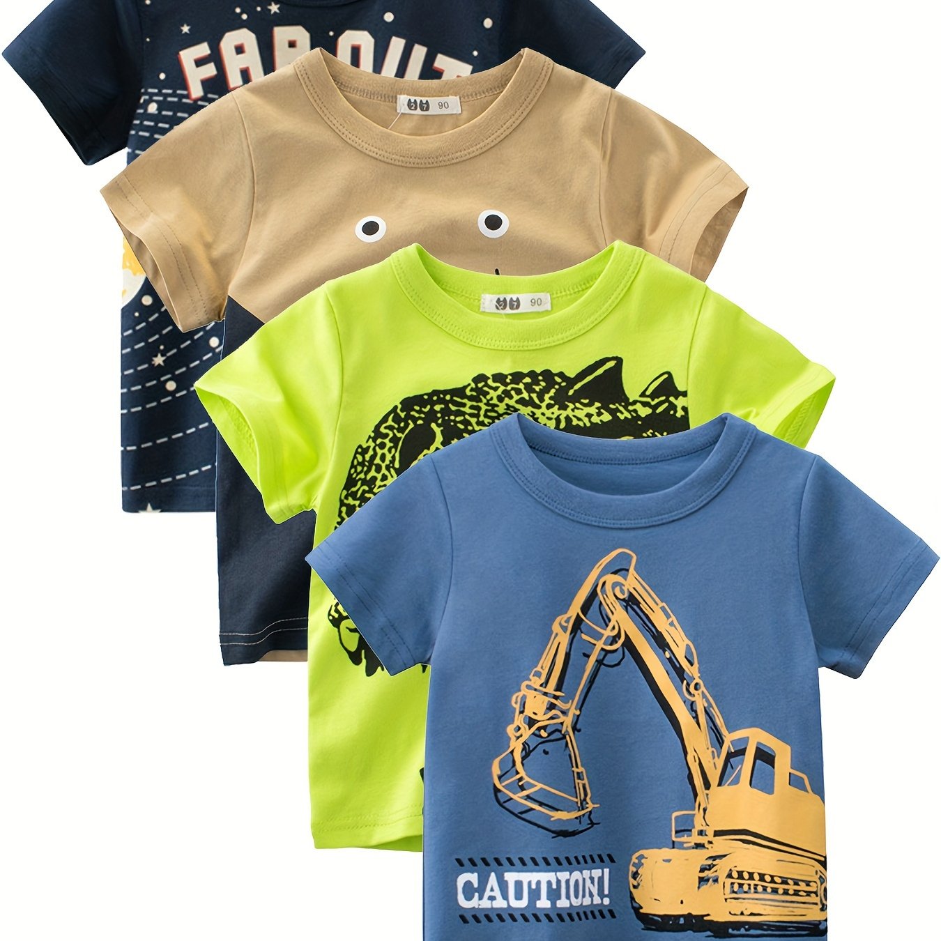 4-pack New Summer Boys' Short-sleeve T-shirts Baby Clothes