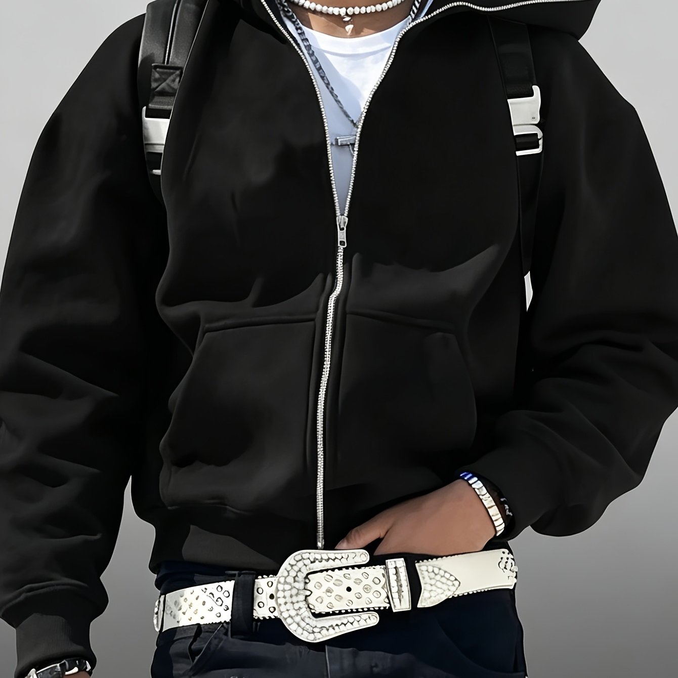 TEMU Men's Trendy Zipper Sweatshirt, Men's Zipper Sweatshirt, Men's Sweatshirt, Men's Birthday Gift