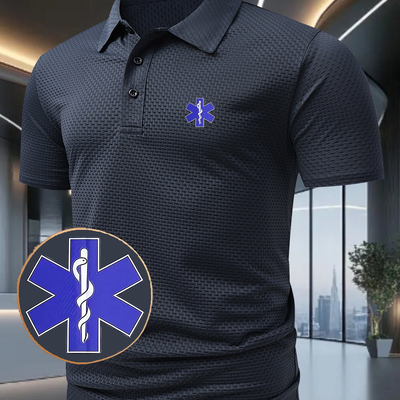 TEMU G1218-shezhen- Summer Fashion Men's Casual Short-sleeve Shirt, Printed Top, Suitable For Sports And Daily Wear, Durable Fabric