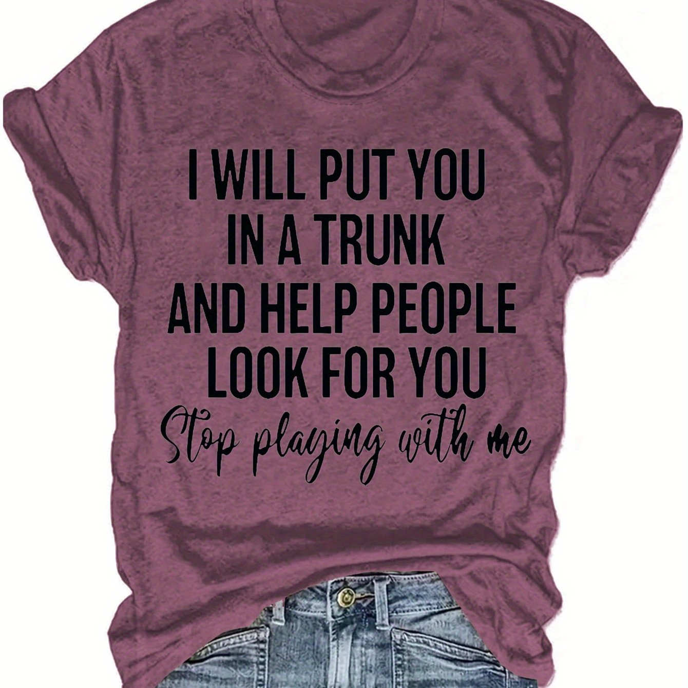 TEMU Statement T-shirt: ' Stuff You ' - Fun, Print, Perfect For The Edgy Woman. Ideal For Casual Wear And Gift Ideas. Fashionable Fabric T-shirt