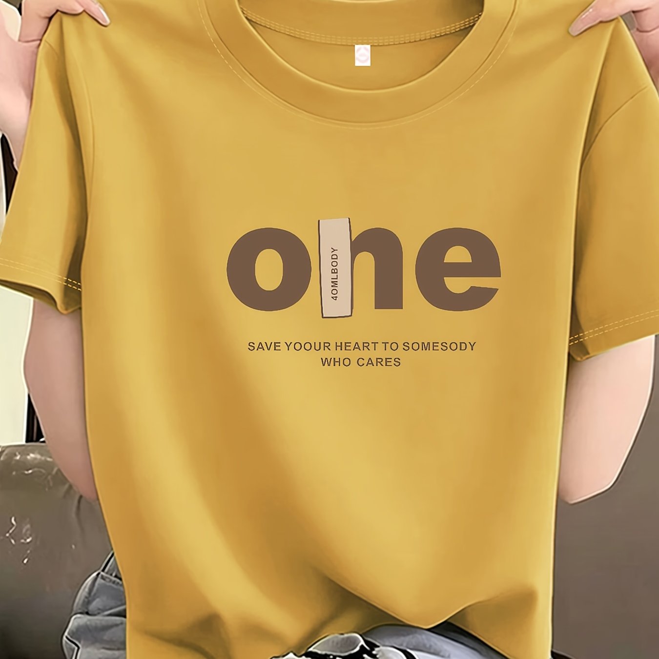 TEMU Spring Summer Easy Round Neck Fashion Loose All-match Casual Short Sleeve T-shirt Women's Top Printed Comfortable