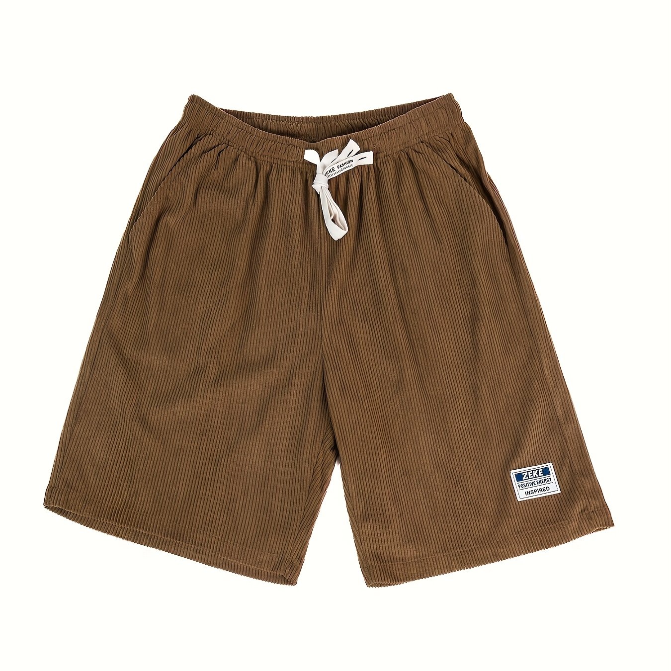 TEMU Zeke Corduroy Shorts Men's Casual Shorts Loose Sports Straight Shorts For Men