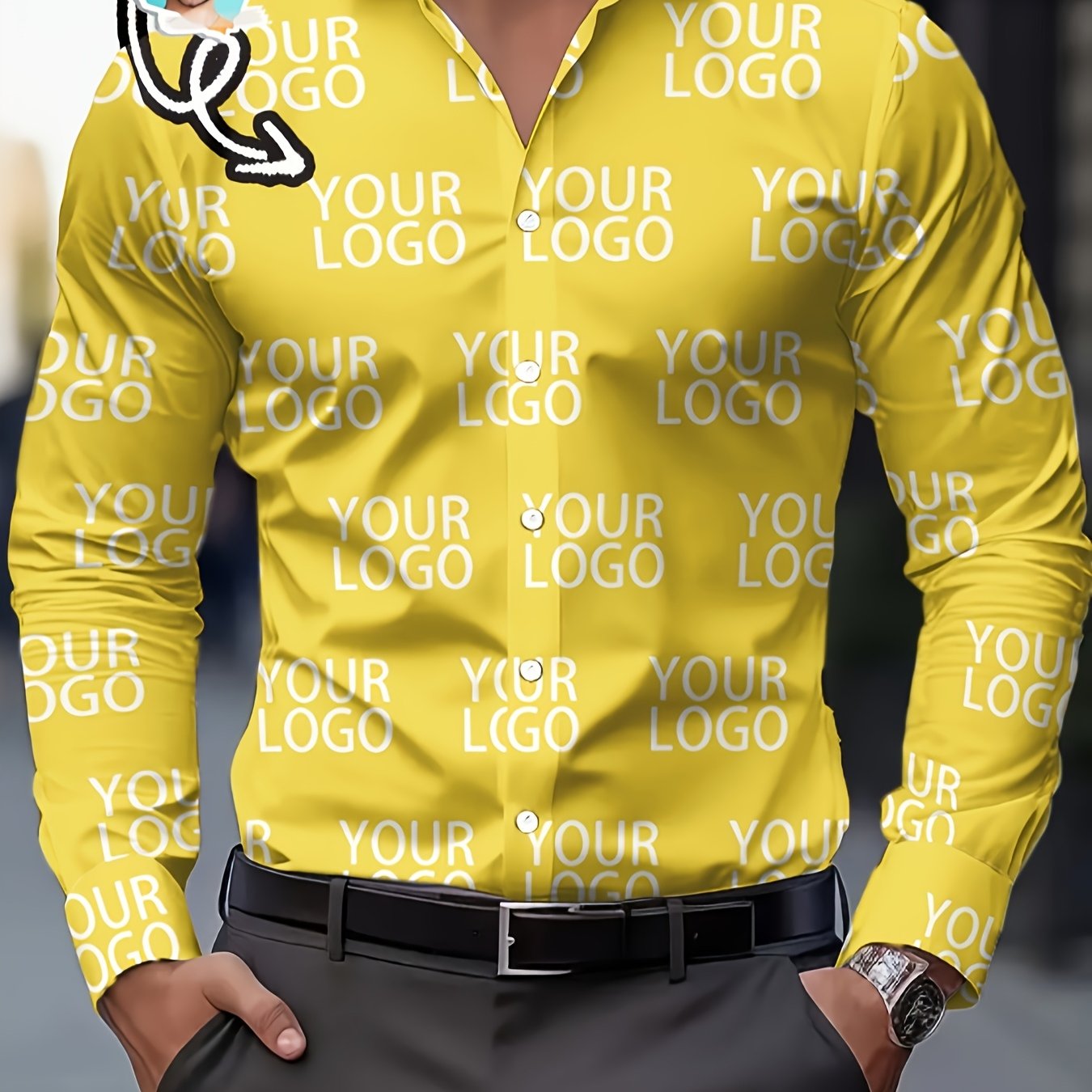TEMU Customizable 3d Printed Long-sleeve Shirt - Personalized Design, 100% Polyester, Adult Casual Wear For Spring And Autumn, Machine Washable,