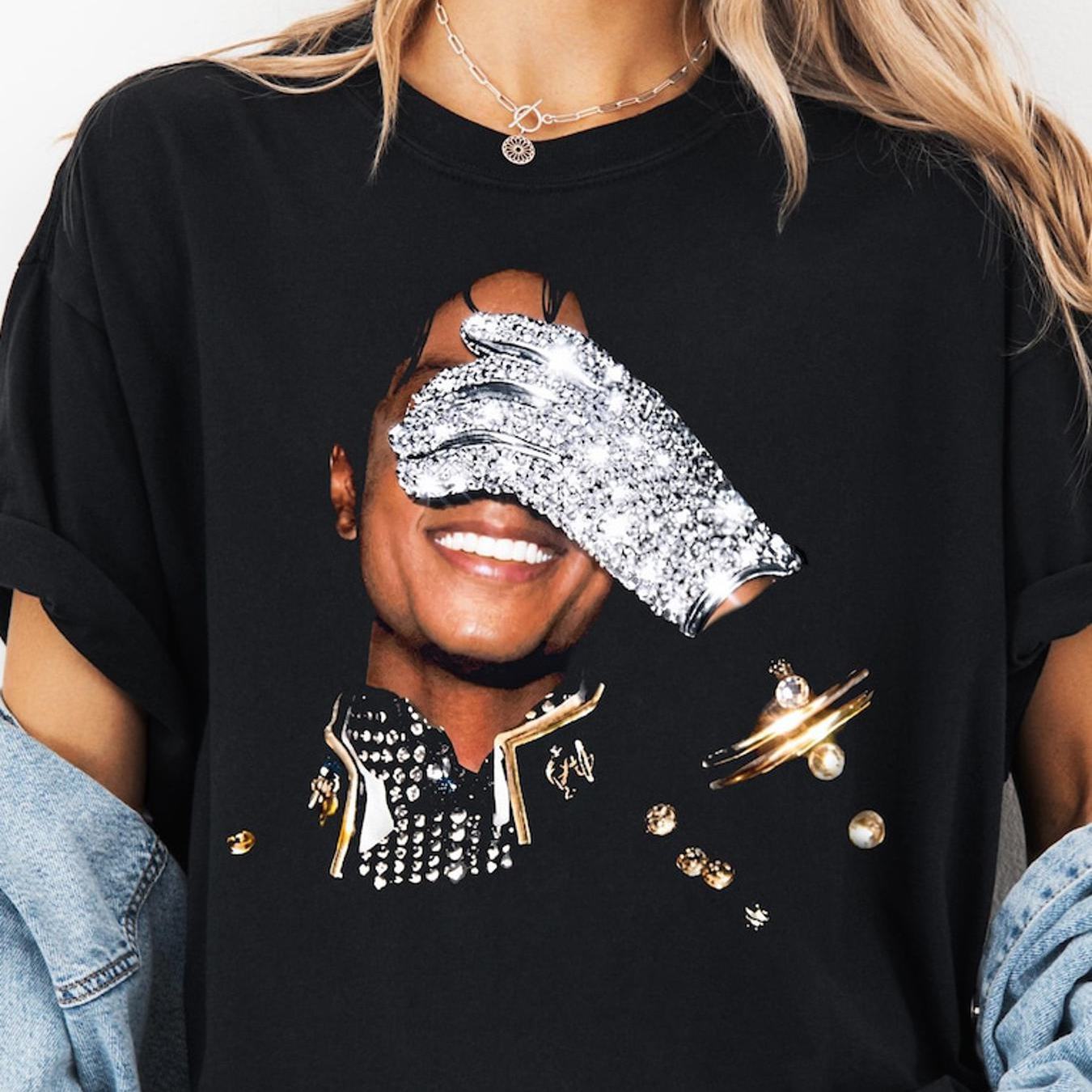 Image of Colors Michael J King Of T Shirt Iconic Glove Vintage Youth