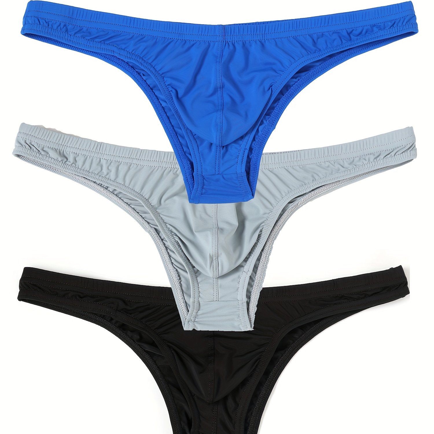 Three-piece Set Of Men's Fashionable, Breathable, And Comfortable Bikini Briefs