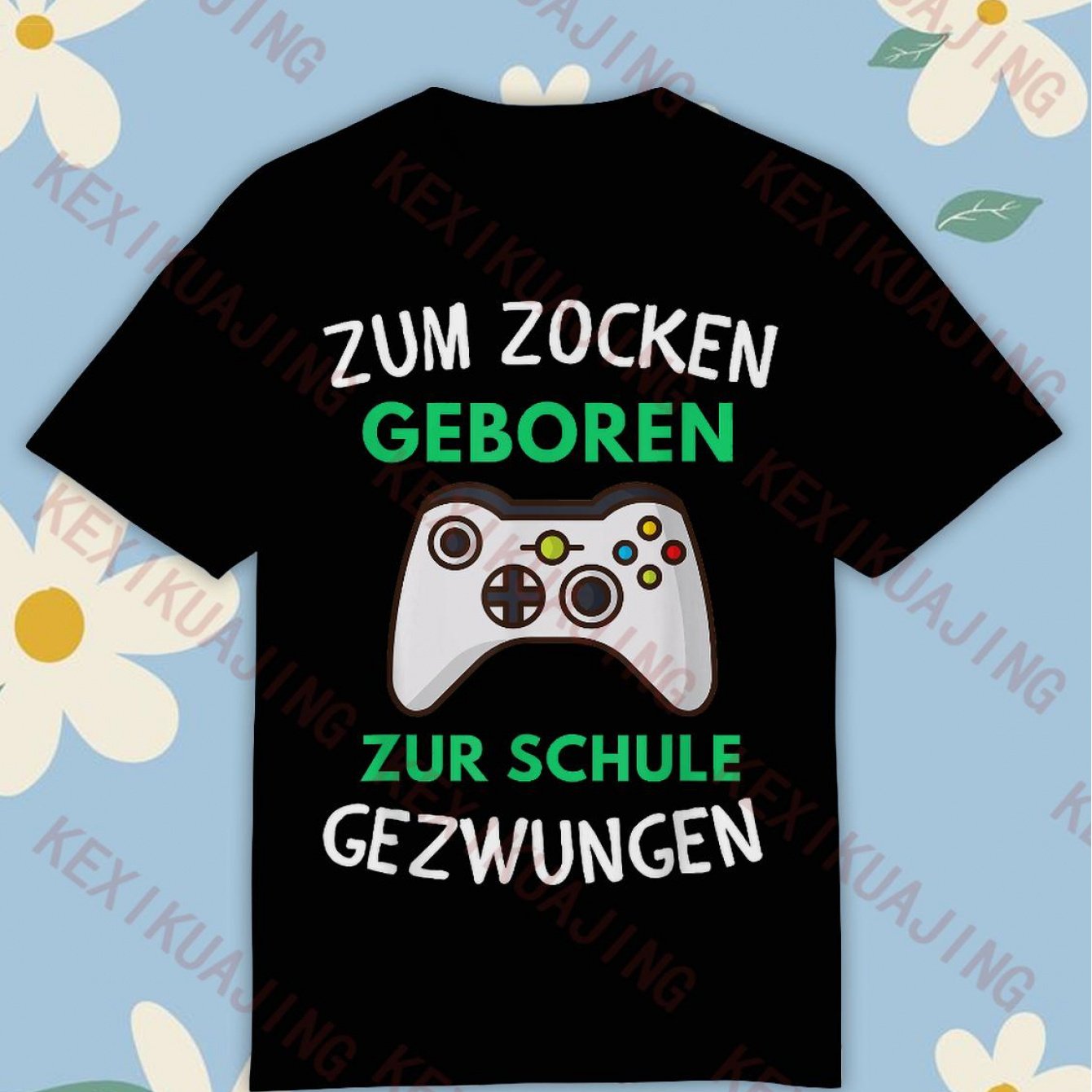 Image of New Unisex T-shirt Born , Forced To Console Games. , Soft And Comfortable High-quality Fabric, A Must-have Crew Neck T-shirt, Suitable Casual Wear And Sports, Unisex, And A Collectible Item.