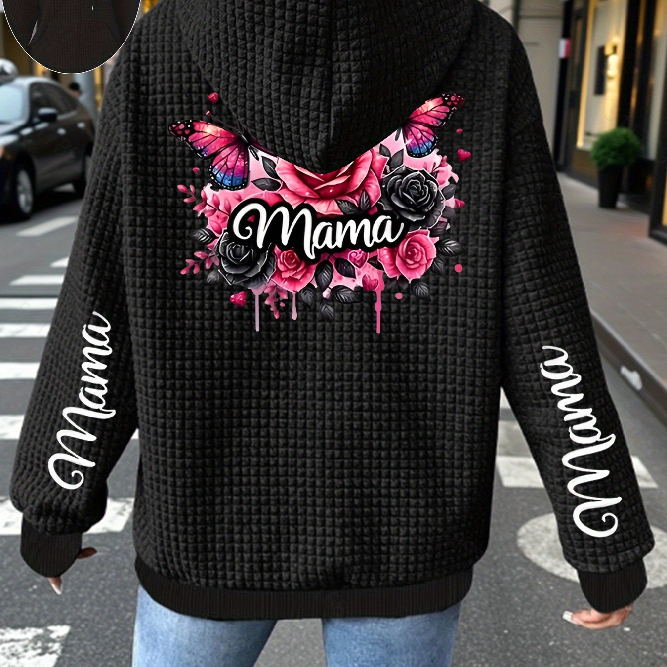 TEMU New Stylish And Comfortable Waffle Jackets For Women, Featuring A Zip-up Hood And A Lightweight Design. Casual Sports Outerwear For Ladies.