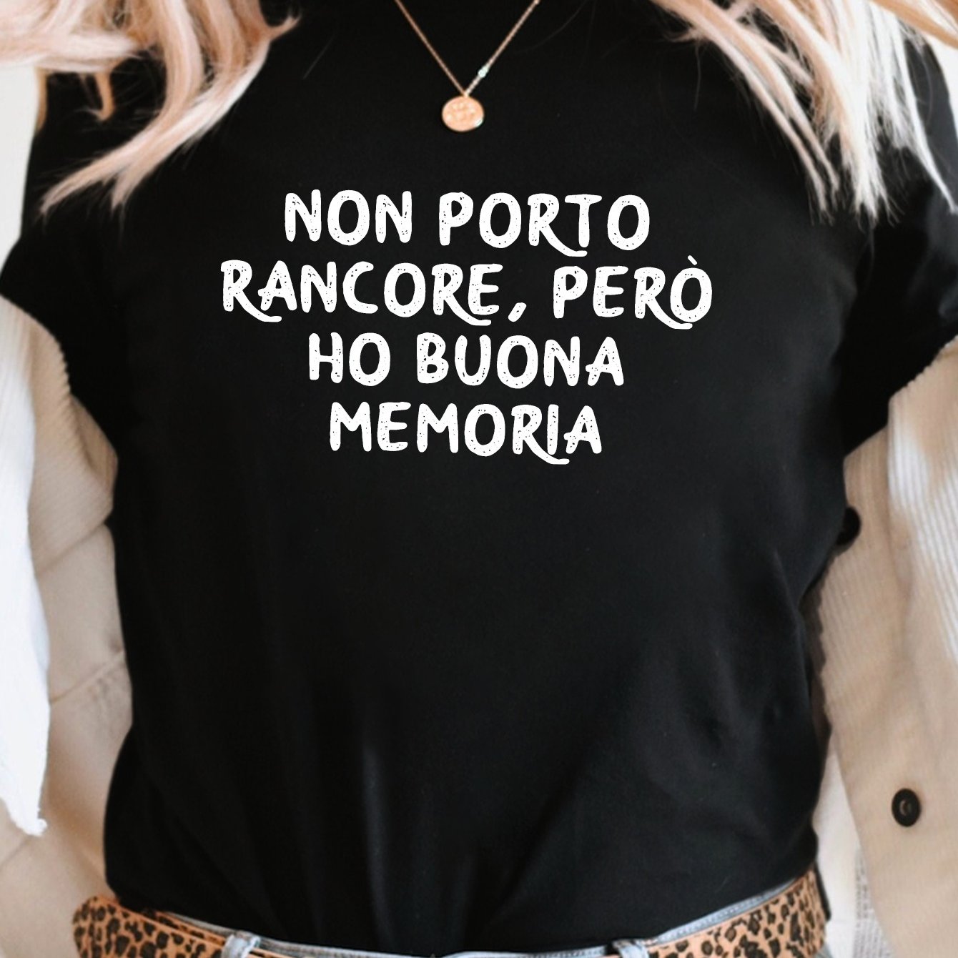 TEMU Italian T-shirt, Short Sleeve Crew Neck Casual Top For Summer & Spring, Women's Clothing