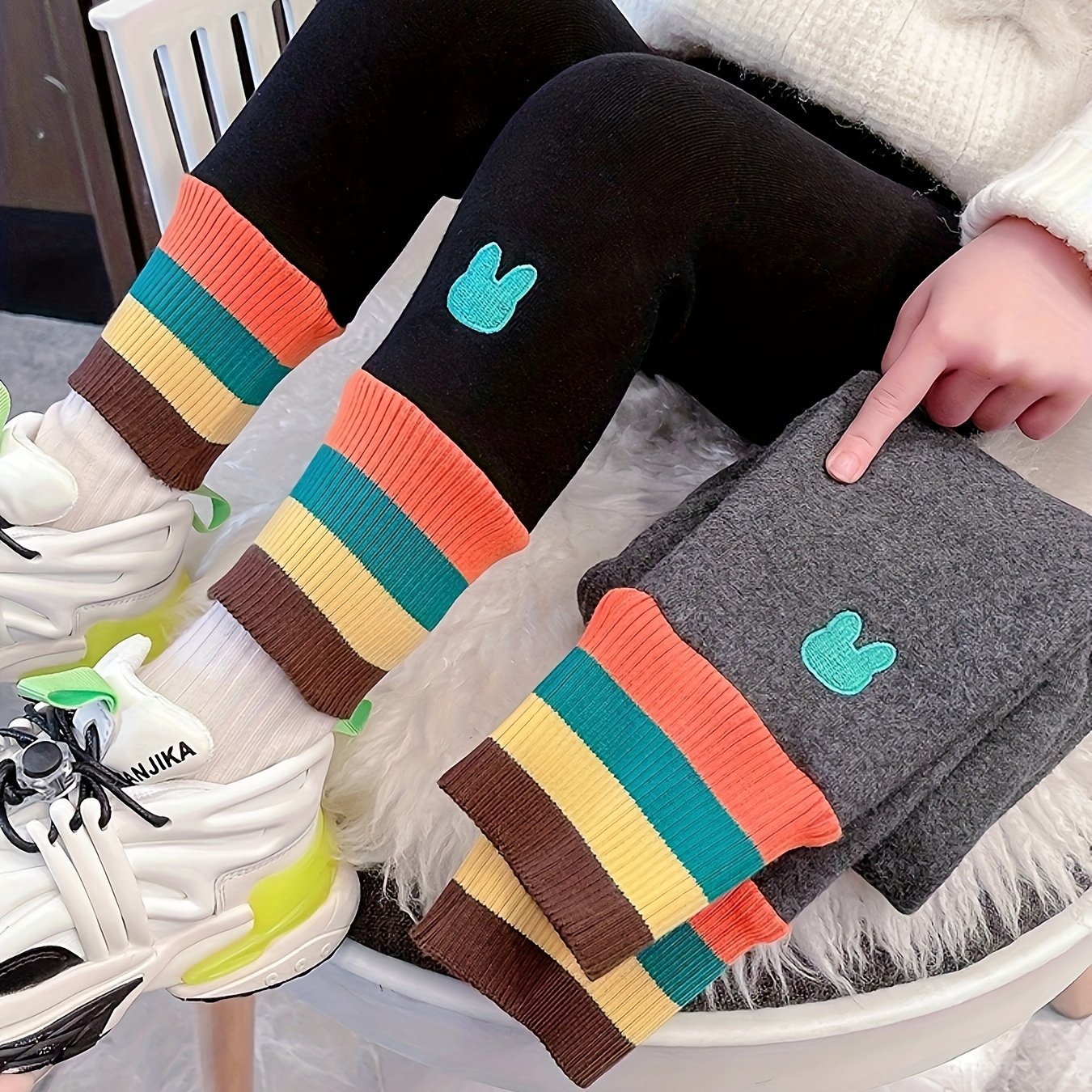Image of Girls' Leggings, Autumn Winter 2024 New Style, Spring Autumn Fashionable Winter Pants, Fall Wear
