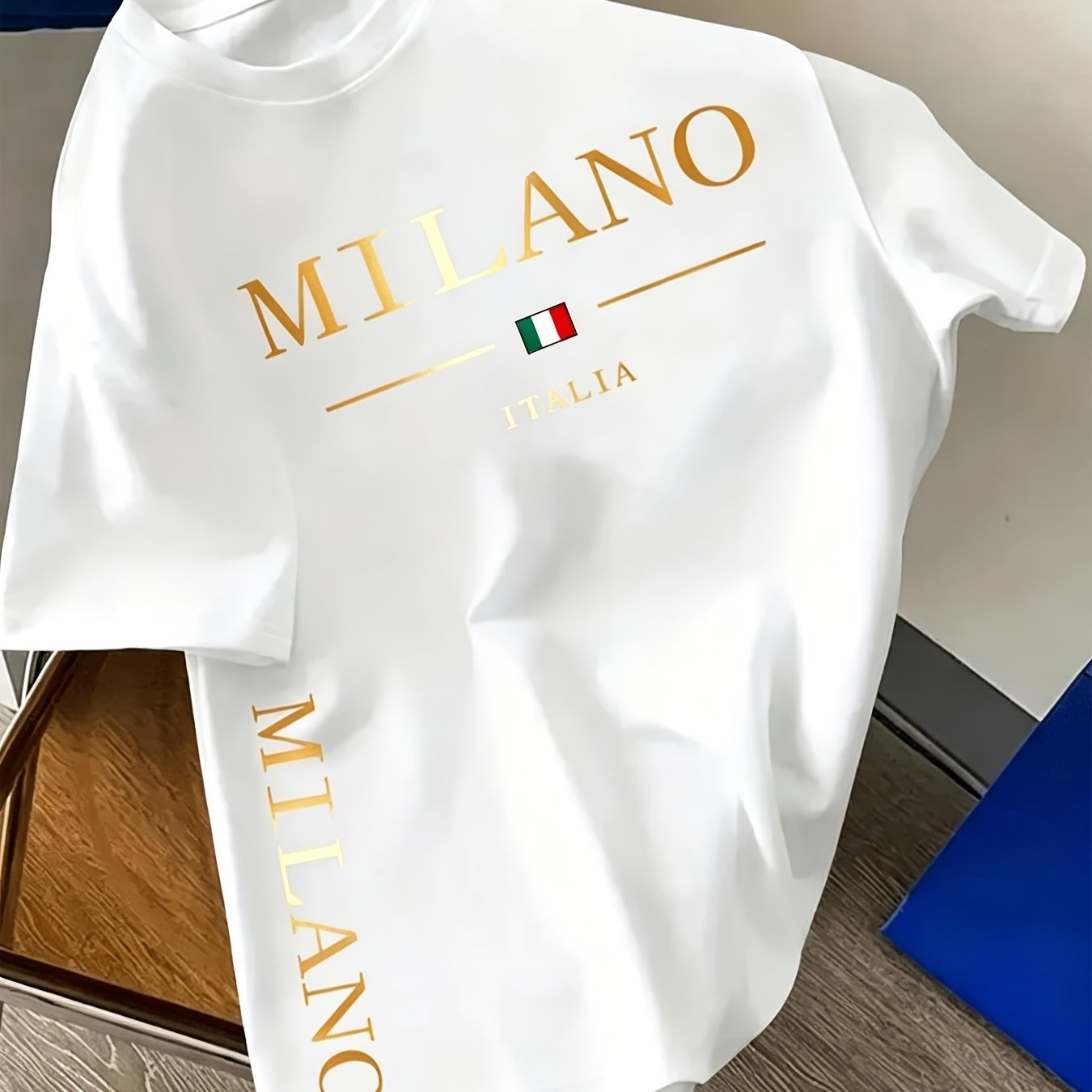 TEMU [printed Design - Not Textured] 2026 's Summer Lightweight Luxurious Fashionable Casual Breathable Trendy Outdoor Size T-shirt Top, Extended