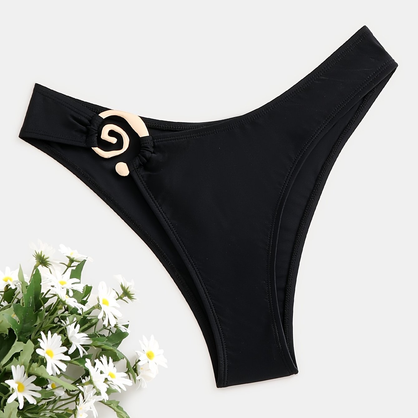 TEMU Western Beach Casual Hardware Triangle Pant Bikini Separate Bottoms All-match Bikini