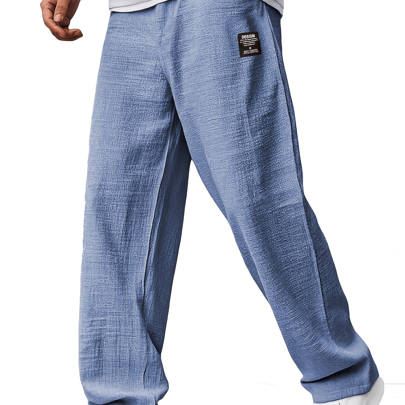 TEMU Pantalon d'extérieur pour hommes, pantalon décontracté à cordon élastique dans la taille, léger et à séchage rapide, tissu en polyester durable,