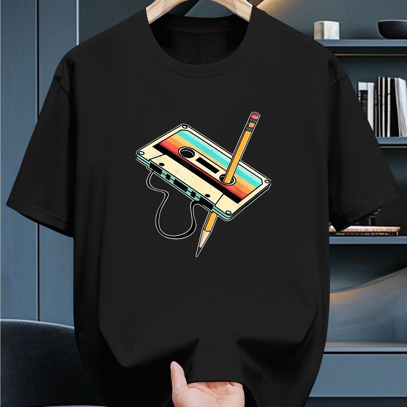 Image of 200g 100% Short-sleeve T-shirt, Fashionable Casual Versatile Style