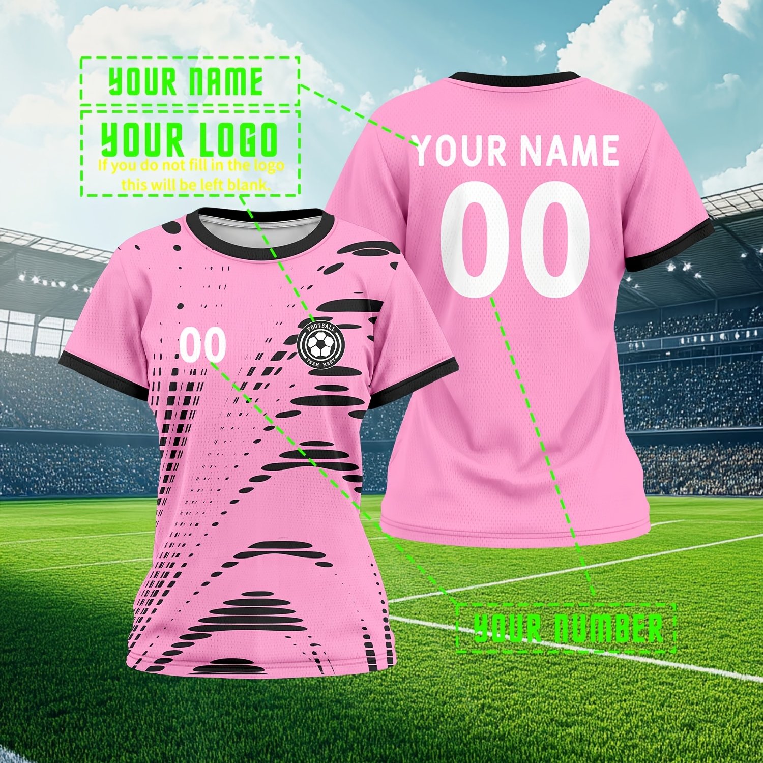 TEMU et numéros personnalisés, T-shirts pour femmes, maillots de football et chemises, entraînement personnel en équipe, exercice, fitness, confort,