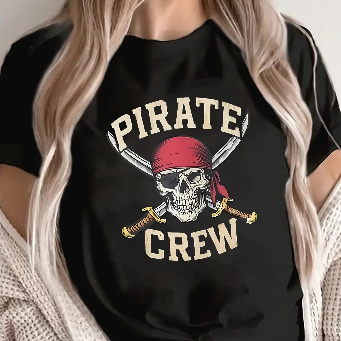 TEMU Lightweight And Sturdy Short-sleeve Tee Featuring A Graphic Design, Perfect For Casual At Home, Dining, Or The Beach - Skull T-shirt
