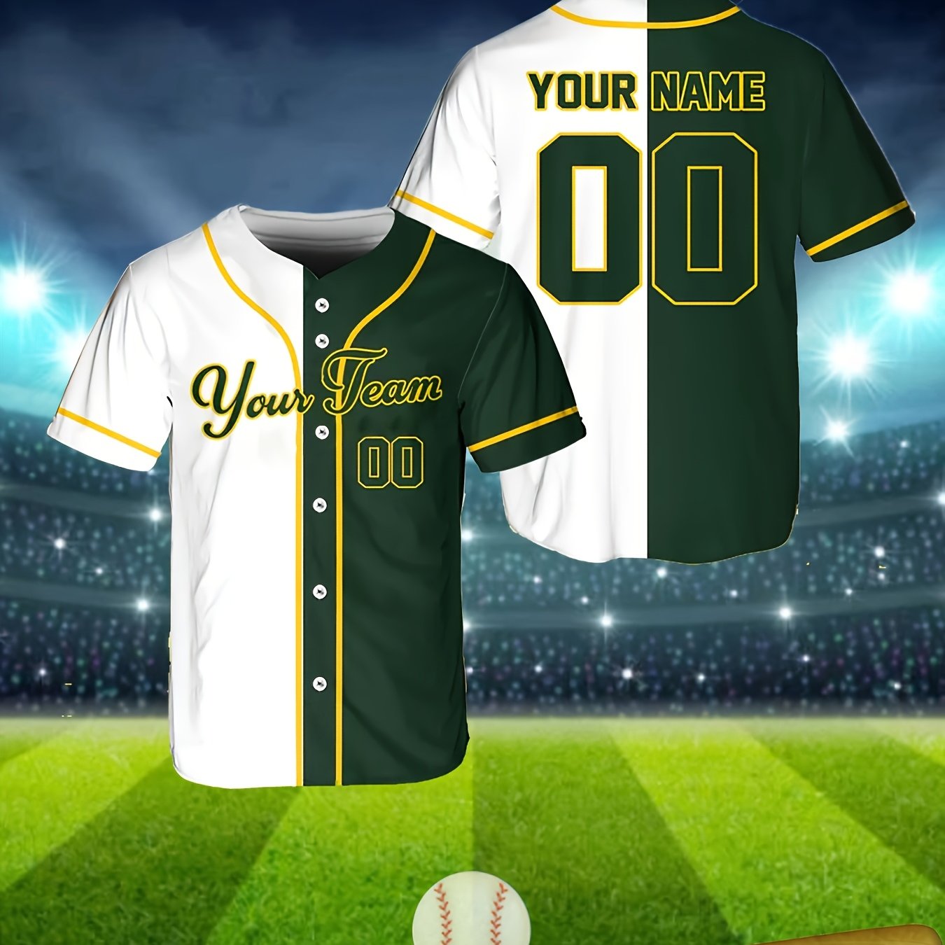 TEMU Custom Team Name And Number Baseball Jersey, Custom Baseball Shirt For Baseball Fans