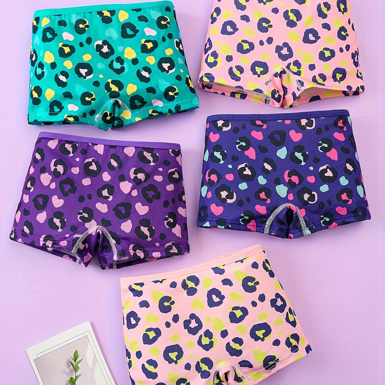 5pcs Children's Boxer Briefs, Baby Cartoon Underwear For Toddlers, Middle And Older Kids, Non-pinching, Girls' Shorts