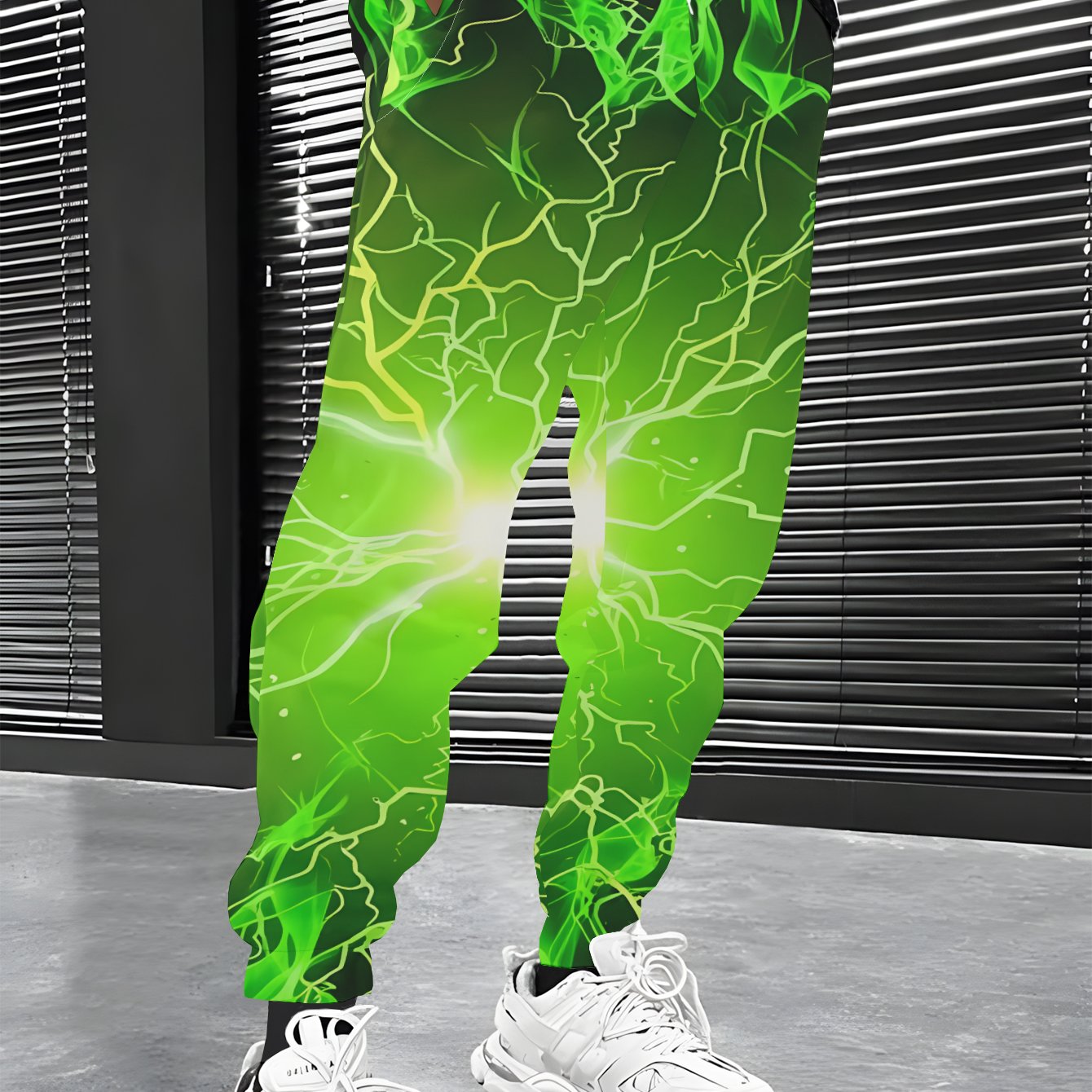 TEMU Pantalon long décontracté et tendance pour hommes, avec une entourée d'un de - un design street style avec un imprimé intégral, ce qui facilite
