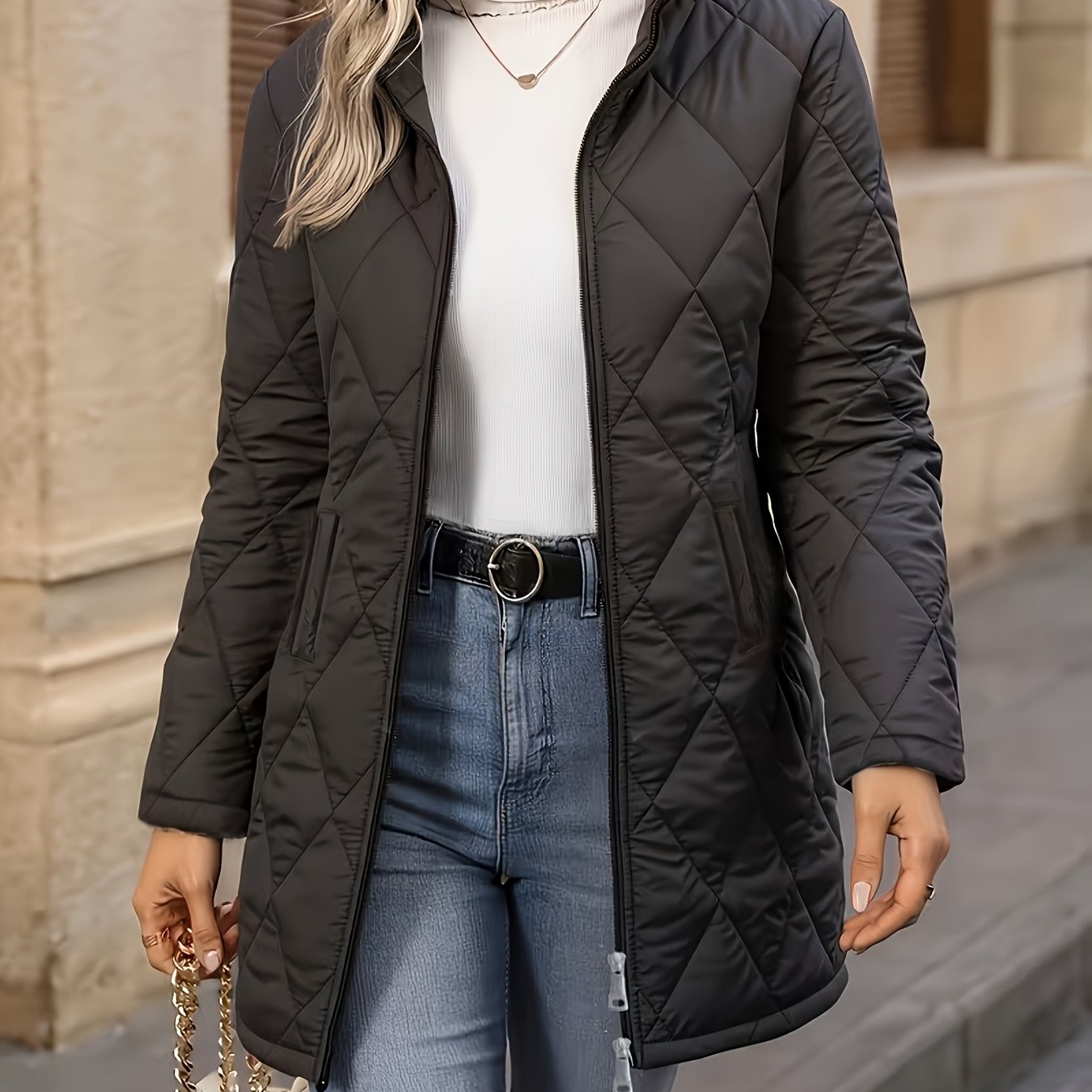 TEMU 2026 Autumn Winter New Women's Fashion Dress Mid-length Loose Warm Coat Women