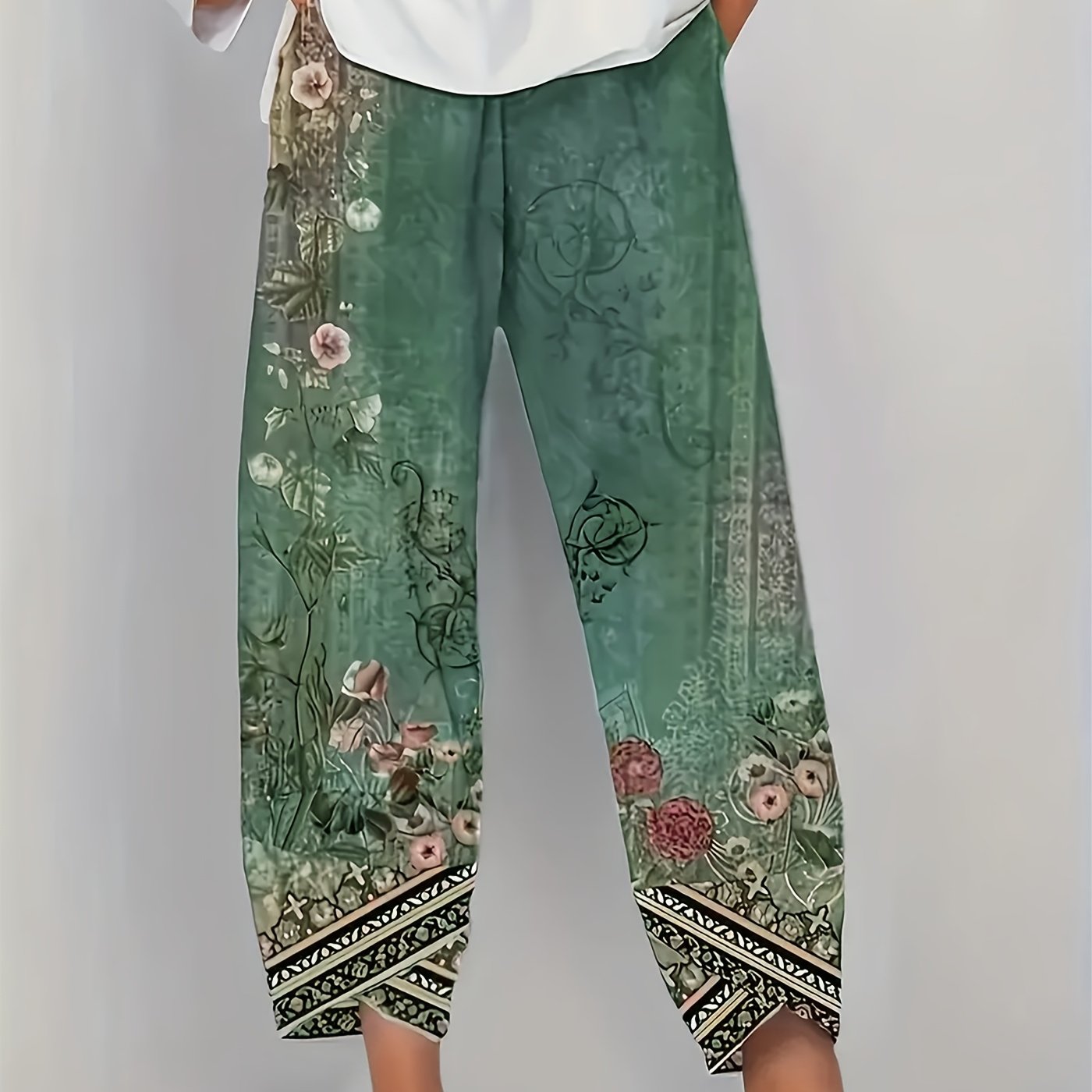 abbigliamento da donna   come regalo, elegante e casual, versatile per  , con stampe   casuali, vita elasticizzata,     e pantaloni a    